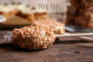 Oreo Pops mit weißer Schokolade