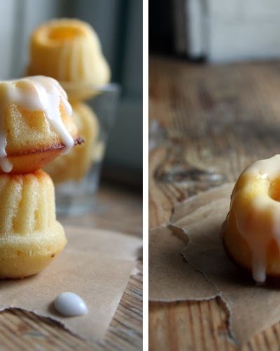 Bottermelk Zitrone Mini Gugls mit Zitronenguss: