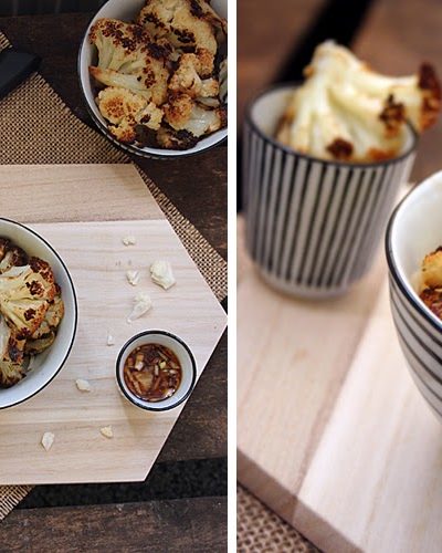 Gerösteter Blumenkohl mit Soja-Ingewersauce