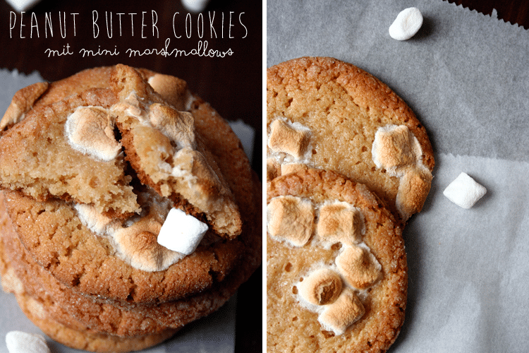Peanut Butter Cookies mit Mini Marshmallows || Kochkarussell
