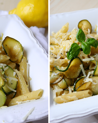 Schnelle Feierabendküche {Penne mit gebratener Zucchini und Zitrone}