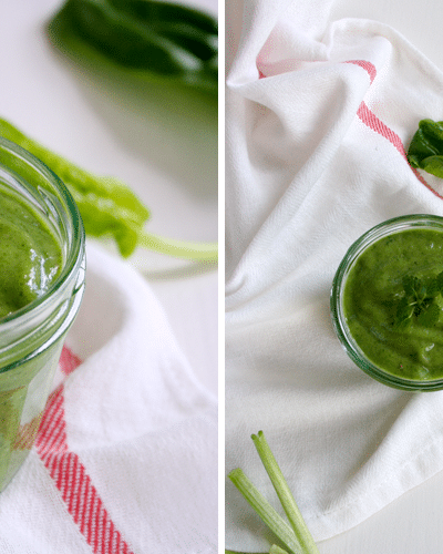 Green Smoothie mit Banane und Avocado