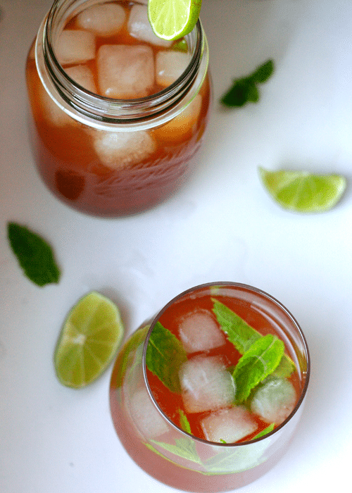 Kochkarussell: Lime Ginger and Mint Iced Tea