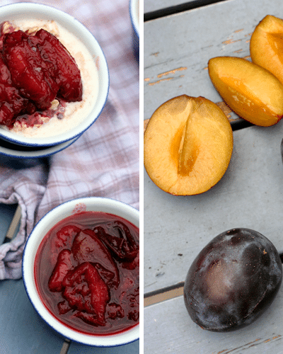 Overnight Oats mit Zwetschgenkompott