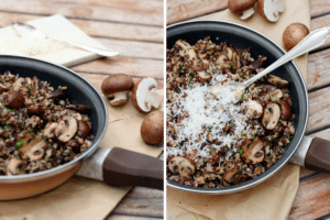 Pilz-Quinoa mit Knoblauch und Thymian