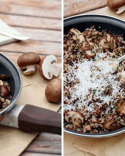 Pilz-Quinoa mit Knoblauch und Thymian
