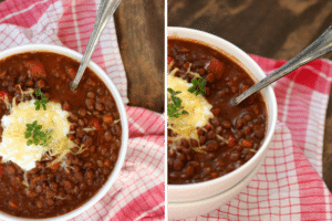 Vegetarisches Chili mit Linsen