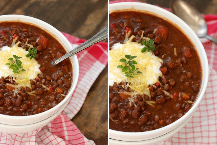 Vegetarisches Chili mit Linsen - Kochkarussell