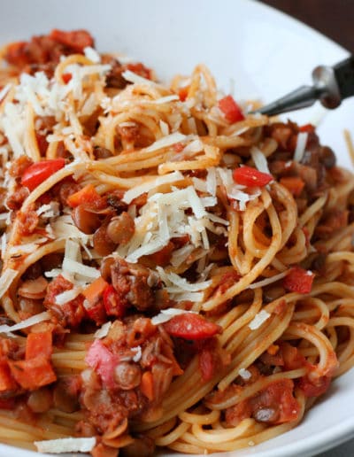 Vegetarische Linsen-Bolognese