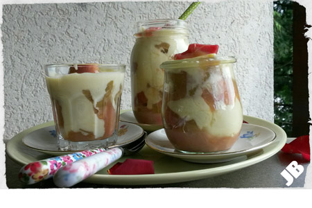 Rhabarber-Vanillepudding-Dessert