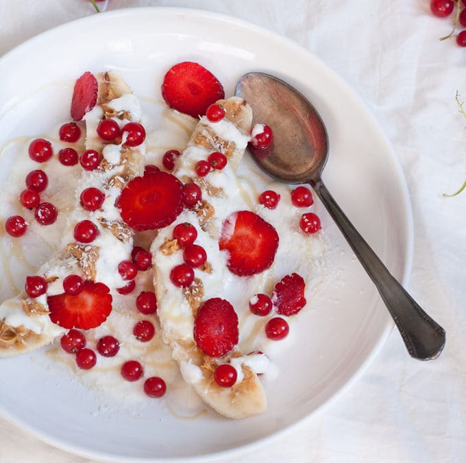 Gesundes Bananensplit – gefroren und perfekt für heiße Sommertage