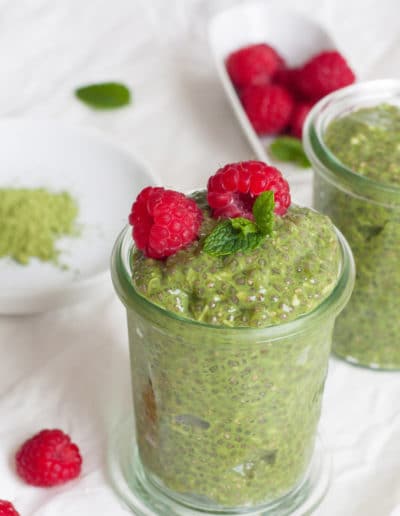 Matcha Kokos Chia Pudding