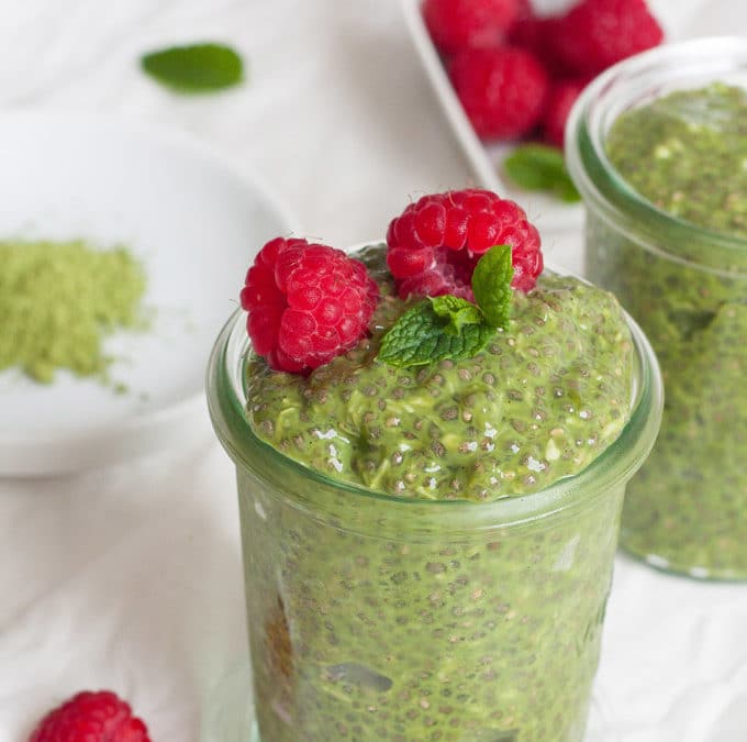 Matcha Kokos Chia Pudding