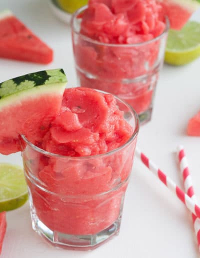 Wassermelonen-Erdbeer-Slush