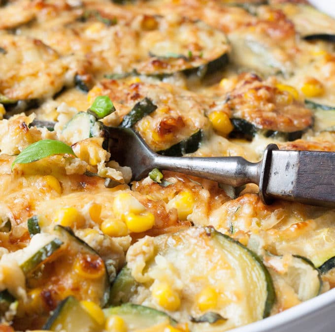 Zucchini-Mais-Quiche ohne Boden – extrakäsig und verdammt gut