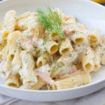 Pasta mit Frischkäse-Sauce und Räucherlachs3