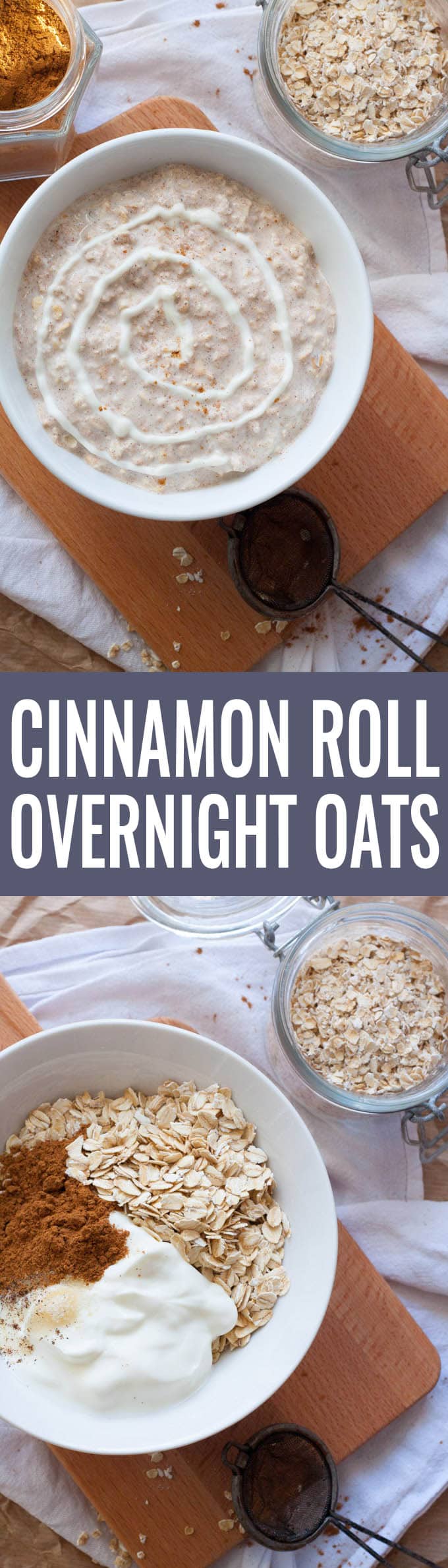 Cinnamon Roll Overnight Oats