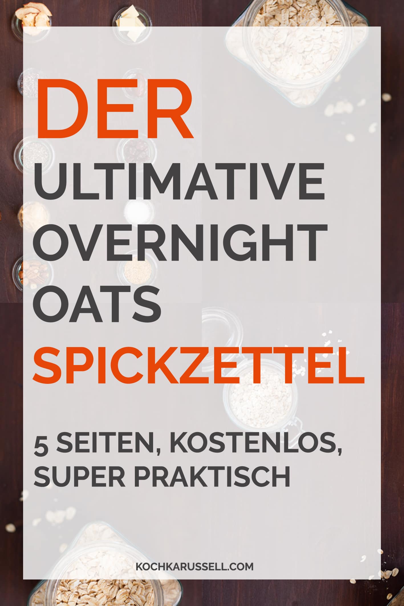Overnight Oats Spickzettel. Dein Komplettguide gratis zum Download - kochkarussell.com