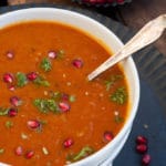 Geröstete Paprika Möhren Suppe. Rauchig, cremig, unverschämt gut – kochkarussell.com