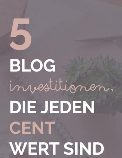 5 Investitionen für deinen Blog, die jeden Cent wert sind