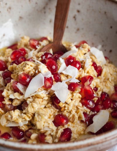 Orangen Granatapfel Overnight Oats mit Kokos