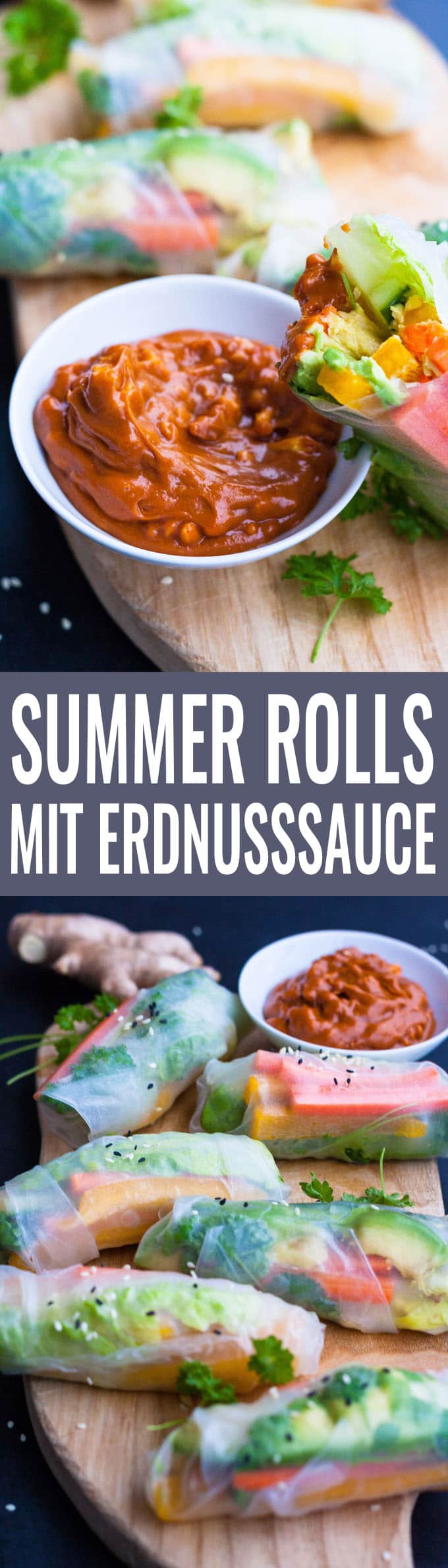 Summer Rolls mit Erdnusssauce