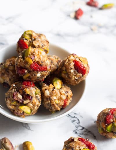 Berry Pistachio Energy Bites