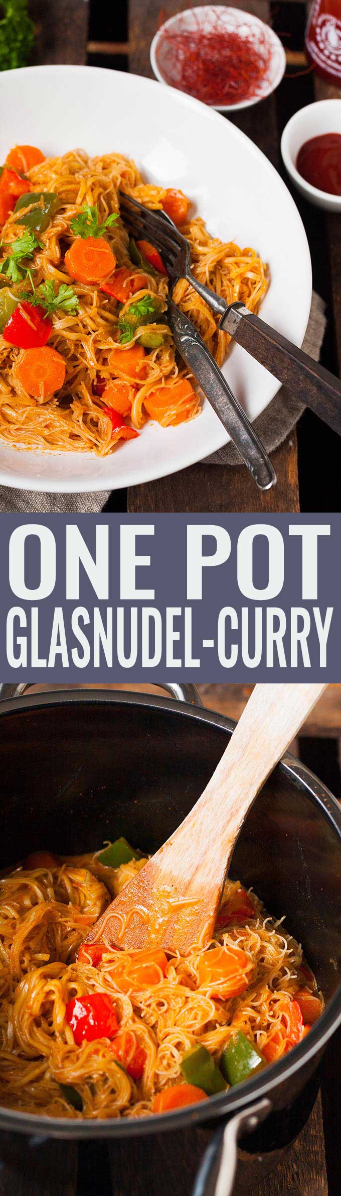 One Pot Glasnudel-Curry. Für dieses 20 Minuten-Rezept braucht ihr nur einen Topf und eine Handvoll Zutaten. Absolutes Soulfood - kochkarussell.com