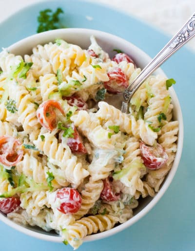 20-Minuten Tzatziki-Nudelsalat