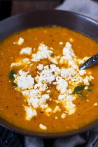 Karottensuppe mit Feta