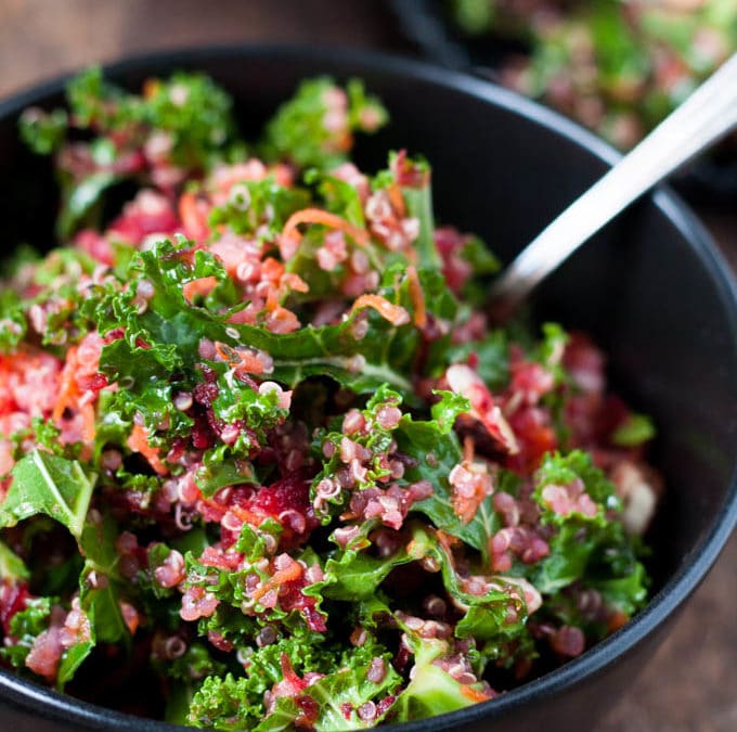 Pink Power Salat mit Rote Beete und Orangen-Vinaigrette