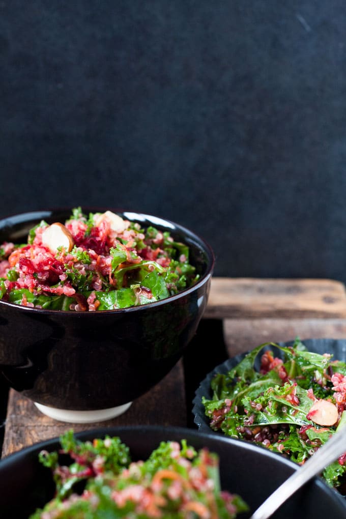 Der Pink Power Salat ist lecker, super gesund und macht lange satt. Perfekt - kochkarussell.com
