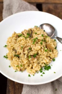 Steinpilzrisotto mit getrockneten Steinpilzen