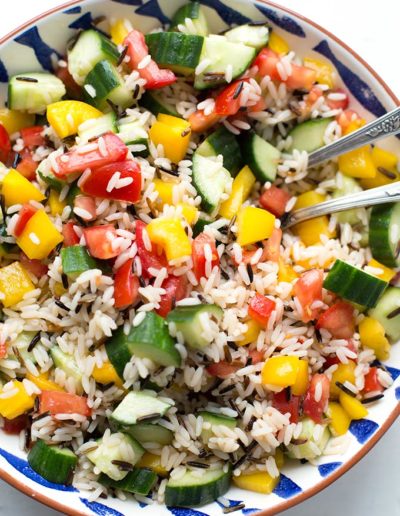 Vegetarischer Reissalat