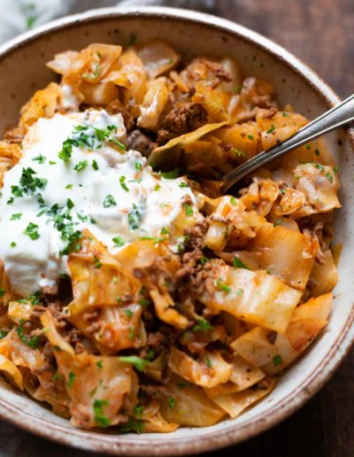 Bombastische Spitzkohl-Hackfleisch-Pfanne