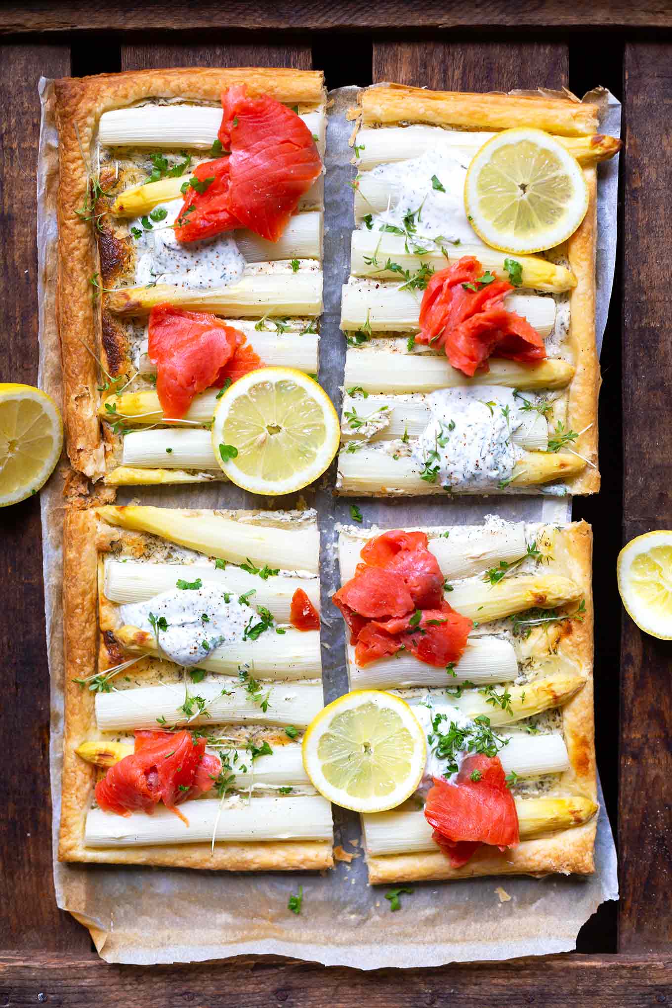 Rezept: Einfache Spargel-Tarte mit Lachs. Kochkarussell - dein Foodblog für schnelle und einfache Feierabendküche