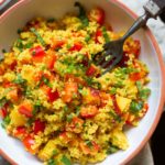 Couscoussalat-mit-Pfirsich,-Minze-und-Limetten-Dressing-1