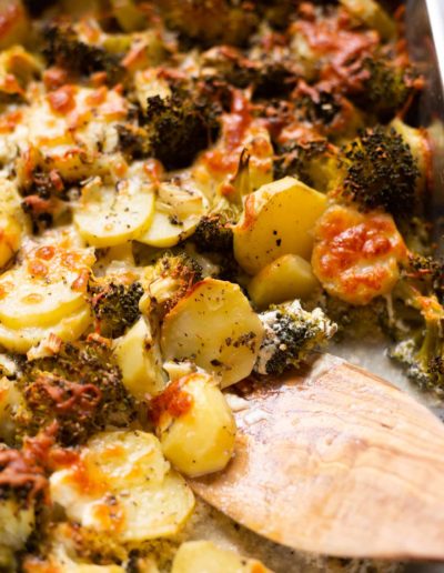 Kartoffel-Brokkoli-Auflauf mit Feta