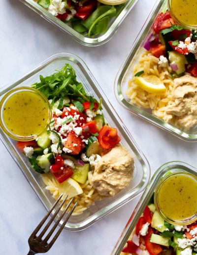Hummus-Orzo-Meal Prep-Salat