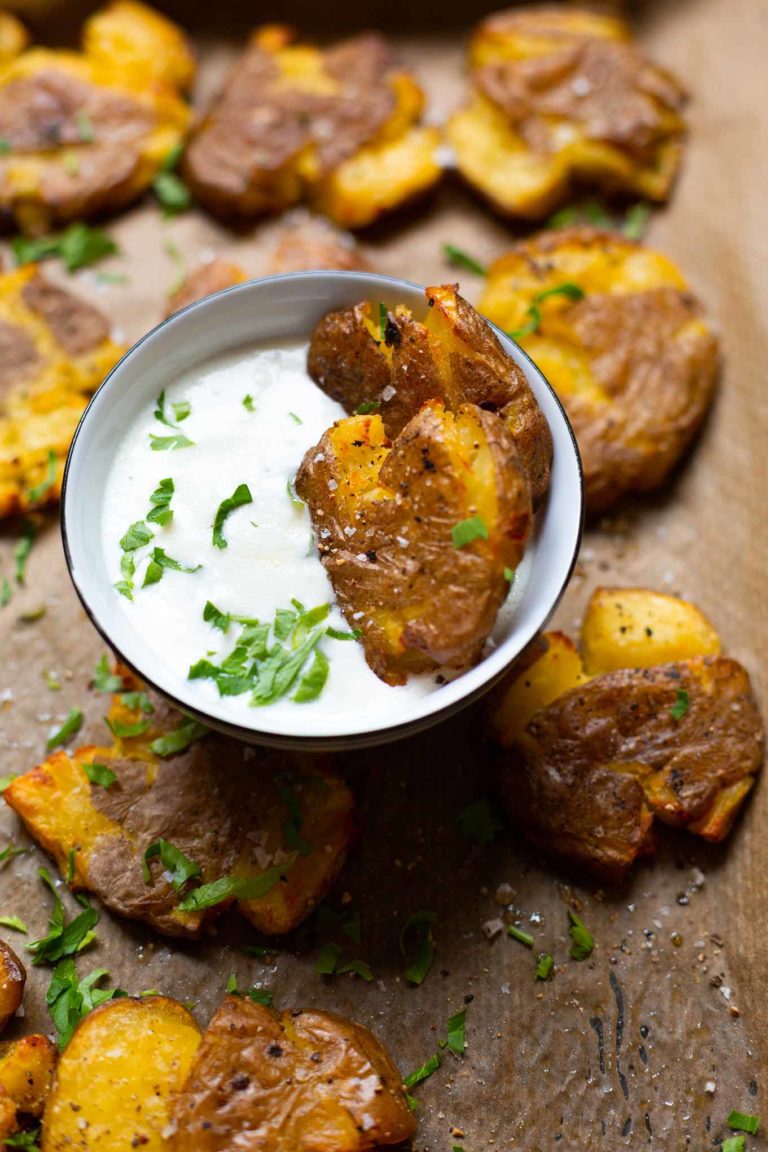 Quetschkartoffeln – Knusprige Smashed Potatoes vom Backblech