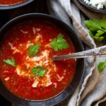 Tomatensuppe mit Dosentomaten und Reis 1