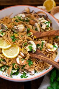 Privat: Spaghetti mit Zitronen und Champignons