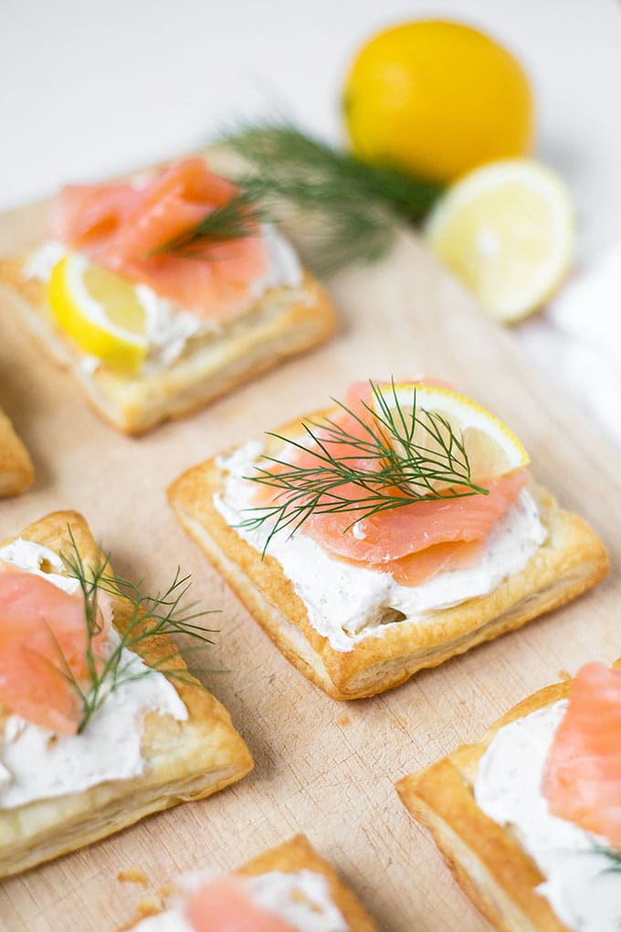 Blätterteig Häppchen Mit Lachs