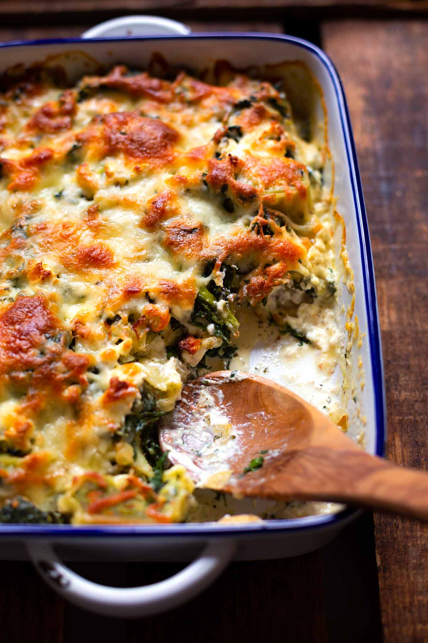 Maultaschen-Auflauf mit Spinat und Feta-image