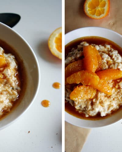 Porridge mit Gewürzorangen