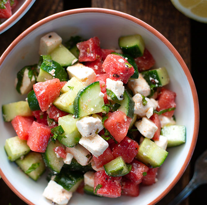Melonen-Feta-Salat – schnell und einfach