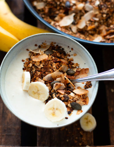 Granola selber machen aus der Pfanne