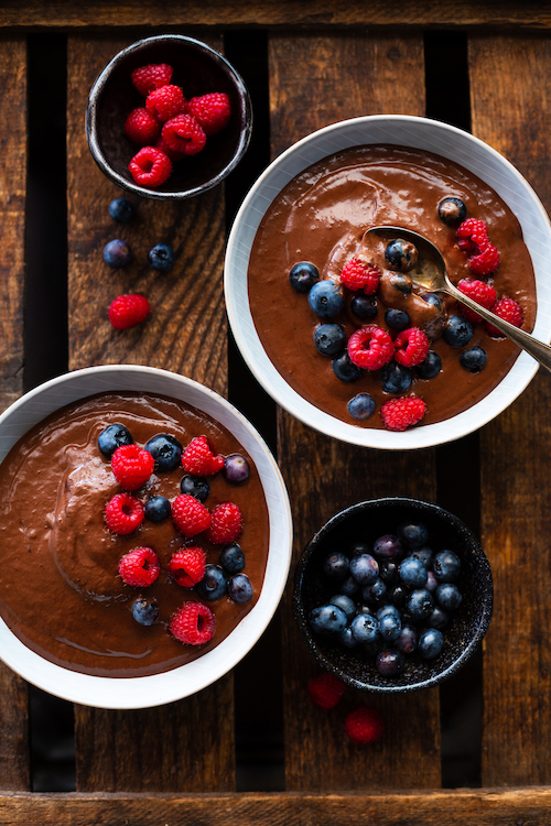Rezept: Gesunder Schokoladen-Pudding mit Beeren - Meal Prep leicht gemacht Frühstück und Snacks eBook - Kochkarussell