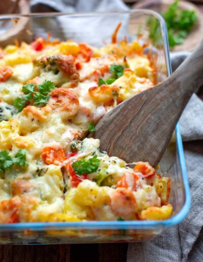 Bunter Gemüseauflauf mit Kartoffeln