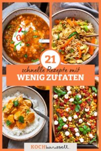 Rezepte mit wenig Zutaten (einfach Zeit sparen!)